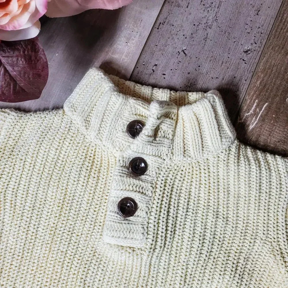 Gymboree Cream Toddler Boys Cable Knit Sweater Size XS (3-4)